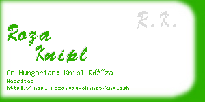 roza knipl business card